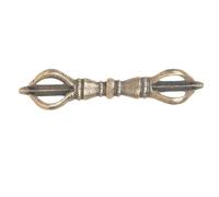 Angoily Adorno Retro de Latón Dharma Vajra Tibetano para Estudio o Templo, Mini Artesanía Decorativa Expresión Artística y Funcionalidad Práctica