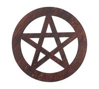 Angoily Alfombra De Madera con Pentagrama Azulejo De Altar con Pentagrama De Madera para Wicca Rituales Paganos Altar Ritual Altar Wicca Mesa De Altar De Brujas Suministros para El