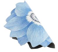 Angoily Alfombra Decorativa para Suelo Forma de Flor Tamaño 80X80 CM Color Azul Lotus Manta de Poliéster Antideslizante para Sala de Estar y Dormitorio Cojín de Suelo para Uso