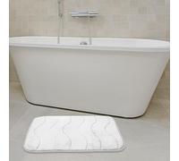 Angoily Alfombrilla Antideslizante de Baño con Espuma Viscoelástica Absorbente Franela Suave para Cocina y Suelo Interior Color Gris