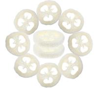 Angoily Almohadilla para Jabón de Esponja Vegetal Natural 7 Cm, 20 Unidades Beige, Tapete Drenante Práctico para Jabonera de Encimera, Accesorio Higiénico para Baño y Cocina