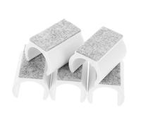 Angoily Almohadillas Tubulares Forma De u para Patas De Sillas, Protectores De Suelo Antideslizantes, Fieltro Blanco 25mm, Compatibles Sillas De Trineo, Paquete De 5 Unidades, Protección Duradera
