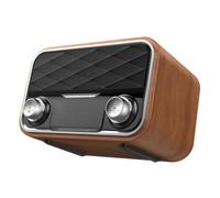 Angoily Altavoz de Madera Inalámbrico Portátil con Subwoofer de Doble Altavoz Sonido Estéreo Diseño Madera de Compatible con USB y Tarjeta de para Uso Oficina y Hogar