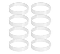 Angoily Anillos de Copa para Hoyo de Golf Blanco de 8 Piezas, Herramienta de Práctica Portátil de PP para Putting en Campo E Interior, Accesorio de Entrenamiento Resistente