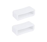 Angoily Anillos De Correa De Reloj De Silicona Blanca 22mm Para Adultos, Accesorios Flexibles y Duraderos Para Bucle y Sujección, Compatibles Correas De Reloj Deportivas y Casuales