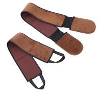 Angoily Aplicador de Loción Autobronceadora Espalda 2 Piezas Banda Exfoliante de Microfibra Color Marrón para Cuidado Corporal y Limpieza Profunda Cuello y Hombros