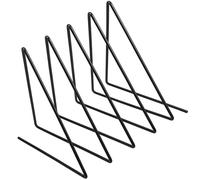 Angoily Archivador Triangular de Hierro Artístico Negro 4 Ranuras para Almacenamiento en Revistero y Organizador de Archivos de Escritorio Vertical, Soporte Compacto Adecuado para Oficina