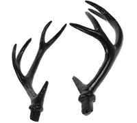 Angoily Aro Pelo Cuernos de Ciervo Negro para Cosplay de Halloween, Accesorio Decorativo de Plástico Diseño Creativo para Fiesta y Peinados Únicos