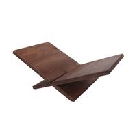 Angoily Atril de Madera Maciza para Libros de Texto, Soporte Compacto Marrón Estructura en X, Estante Portátil para Cocina, Oficina y Estudio, Resistente a Rayones y Humedad, 32x23x19 Cm