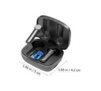 Angoily Auriculares Inalámbricos Deportivos TWS In-Ear con Pantalla LED y Estuche de Carga Micrófono Integrado para Llamadas y Música Diseño Ergonómico Negro