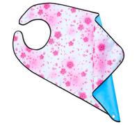 Angoily Babero para Adultos Mayor de Poliéster Lavable, Protector de Ropa Plegable para Comer, Babero Práctico Reutilizable para Pacientes y Cuidado Hogar