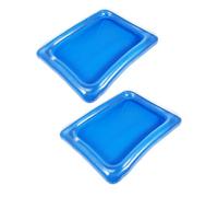 Angoily Bandeja Inflable para Hielo 60x44x6 Cm, 2 Piezas, Soporte Portátil de PVC para Enfriador y Buffet en Piscina, Adecuado para Fiestas, Bar Flotante y Buffet al Aire Libre