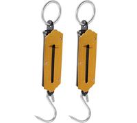 Angoily Báscula Colgante Portátil Mecánica 2 Piezas 12 Kg Resorte, Gancho Resistente Amarillo para Pesca y Equipaje, Escala Manual para Verduras y Peso Preciso en Exteriores
