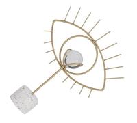 Angoily Bola de Cristal Acabado con Soporte de Hierro Dorado para Adorno del Hogar y Manualidades, Adecuado para Espacio de Vida y Creación