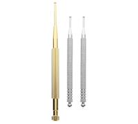 Angoily Bolígrafo de Auricular 3 Piezas 2 Sondas de Inoxidable y 1 Sonda de Cobre con Resorte Herramienta Precisa para Masaje de Puntos en Oreja, Uso Diario en Cuidado de Salud