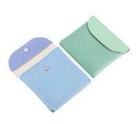 Angoily Bolsa Menstrual de PU para Mujeres, 2 Piezas, Diseño Delicado y Portátil para Compresas Sanitarias, Organizador Práctico para Almacenamiento Higiénico en Exteriores