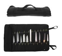 Angoily Bolsa para Cuchillos de Chef 22 Ranuras para Utensilios de Cocina Cuchillo, Oxford Bolsa para Envolver Tela Cartera Portable para de Rollo para Tienda en Casa, 58x35.3 cm