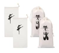 Angoily Bolsa para Zapatillas de Ballet 4 Piezas Cordón, Bolsa Funcional para Transporte y Almacenamiento de Zapatos de Baile y Artículos de Danza