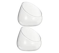 Angoily Botellas de Vidrio para Micropaisajes 2 Pcs, Jarrones Decorativos para Suculentas, Macetas de Cristal Pequeñas para Organización del Hogar y Almacenamiento Funcional