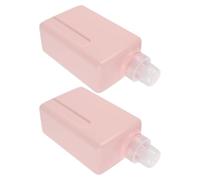 Angoily Botellas Dispensadoras de Detergente Líquido de 1000 Ml Envases Recargables de PE Resistente Diseño Cuadrado Rosa Pack de 2 Unidades Ideales para Viaje y Organización en