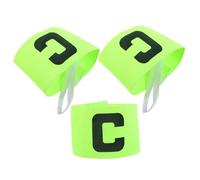 Angoily Brazaletes de Capitán de Fútbol 3 Piezas, Banda Ajustable Antideslizante, Color Amarillo Fluorescente, Accesorio Deportivo para Equipo de Fútbol y Rugby, Equipamiento