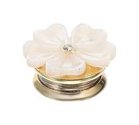Angoily Broche de Flores Magnético Pequeño de Concha Natural Blanco, Pin de Solapa Retro para Ropa y Mochilas, Accesorio Femenino Adecuado para Fiestas y Uso Diario