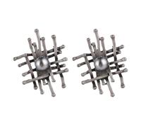 Angoily Broche de Perlas Geométrico de Aleación de Zinc para Mujer, 2 Piezas, Accesorio Creativo para Ropa y Abrigo, Pin Decorativo para Invierno y Fiestas