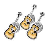 Angoily Broche de Solapa Guitarra Esmaltado 3 Piezas Vintage Punk para Mujer, Insignia Musical Retro en Metal, Accesorio Decorativo para Ropa, Bolso y Chaqueta, Obsequio Original