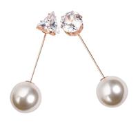 Angoily Broche Vintage de Aleación y Perla Sintética, Diseño Flor de 5 Pétalos, 2 Unidades (circular Triangular), Decoración para Ropa Delicada y Pañuelos de Seda, Accesorio Elegante