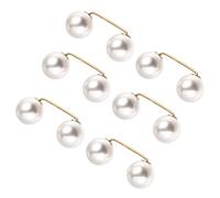 Angoily Broches de Perlas 6 Piezas para Falda y Cuello, Imperdibles de Aleación Resistentes, Accesorios de Ropa para Mujer, Decoración Elegante para Bodas y Fiestas