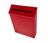 Angoily Buzón de Correo Vintage de Hierro Americano Resistente para Pared Diseño Rústico Retro Rojo para Exterior y Oficina Organizador de Cartas Estilo Pastoral