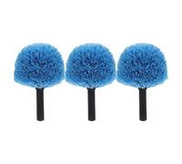 Angoily Cabezal Limpiador de Telarañas de Nailon 3 Piezas Azul para Paredes y Techos Plumero Desmontable sin Mango Cepillo para Eliminar Polvo y Arañas Interiores y Exteriores