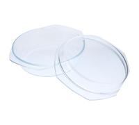Angoily Cacerola de Vidrio Transparente Baja con Tapa Apta para Microondas Horno y Lavavajillas Capacidad 17 Litros Utensilio de Cocina Resistente y Versátil para Uso Doméstico
