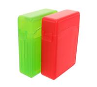Angoily Caja de Almacenamiento para Disco Duro 3, 5 Pulgadas de Plástico | Doble Ranura, 2 Piezas, Protección contra Golpes, para Hdd y Ssd, Uso Diario y Viajes de Negocio