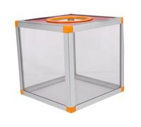 Angoily Caja de Donaciones y Robusta de y Urna Transparente Roja para Votaciones Fácil Instalación y Gran Capacidad
