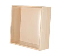 Angoily Caja de Madera Cuadrada con Ventana Transparente para Presentaciones Elegantes de