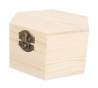 Angoily Caja de Obsequio Hexagonal de Madera Natural sin Terminar Organizador Pequeño para Joyas y Jabón Artesanal Caja Decorativa Hecha a Mano para Almacenamiento y Manualidades