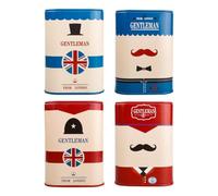 Angoily Caja de Reciclaje para Cuchillas de Desecho de Peluquería Estuche Metálico de Hojalata 4 Piezas Tamaño 105X75 CM Colores Azul y Rojo Almacenamiento Seguro para Cuchillas