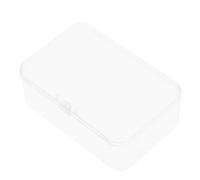 Angoily Caja Organizadora Transparente con Tapa Abatible de Plástico Rectangular y Cuadrada Diseño Multifuncional y Optimización de Espacio para Almacenamiento de Objetos Pequeños