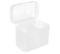 Angoily Caja Organizadora Transparente para Discos y Bolas de Algodón Diseño Cúbico de Plástico Elegante para Almacenamiento en Baño y Maquillaje