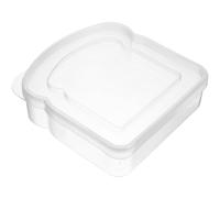 Angoily Caja para Sándwich Pequeña Transparente de Pp, Contenedor Portátil para Pan y Tostadas 13x12.5x3.5 Cm, Tapa a Prueba de Fugas, Adecuado para Almacenamiento y Transporte