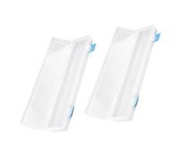 Angoily Caja Transparente para Lápices de Plástico 2 Piezas, Organizador Multifuncional para Guardar y Transportar Lápices, Adecuado para Estudiantes y Maestros