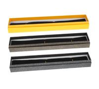 Angoily Cajas De Pinceles Retro 3 Unidades Negro Dorado Gris para Artistas Caja Portátil Contenedor De Abanicos Creativos para Manualidades y Decoración Obsequio Artístico