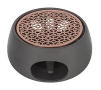 Angoily Calentador de Tetera Cerámico con Base para Vela Diseño Hueco para Té y Leche Calienta Té Casa o Oficina y Decorativo