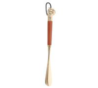 Angoily Calzador de Mango Largo 32 Cm de Aleación y Madera de Haya para Hombres y Personas Mayores, Ayudante para Levantar Zapatos, Calzador de Viaje para Uso Ortopédico y Diario