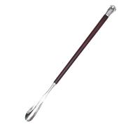 Angoily Calzador de Metal Plateado Punta en Forma de Delfín, Mango Desmontable de Aleación y Madera, Diseño Extra Largo para Personas Mayores, Embarazadas y Uso Cómodo Cuidado del Calzado