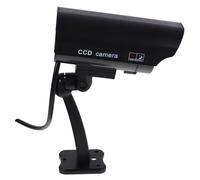 Angoily Cámara Falsa Simulación CCTV Realista Exterior Interior Instalación Fácil Led Rojo Disuade