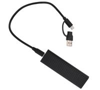Angoily Carcasa para Ssd Nvme Adaptador USB Compatible Ngff Nvme Doble Protocolo Lector Externo Estado Sólido