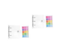 Angoily Carpeta De Pvc Transparente Para Cuaderno De Anillas Funda De Notas Para Estudiantes Diseño Reutilizable Y De Reemplazar Páginas 2 Piezas*2