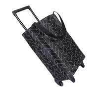 Angoily Carrito Compra Negro con Ruedas para Subir Escaleras, Bolsa de Almacenamiento Plegable y Gran Capacidad para Camping, Supermercado y Viajes al Aire Libre